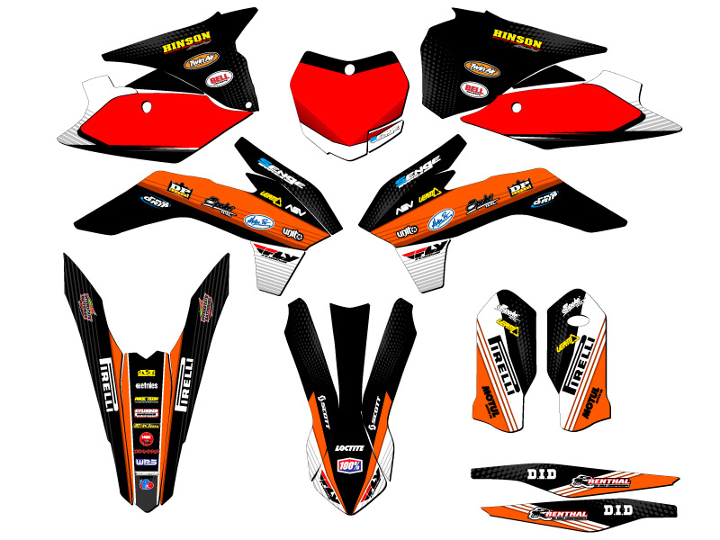 SX RICOCHET Orange Senge 2015 kit de gráficos compatible con KTM - Imagen 5 de 10