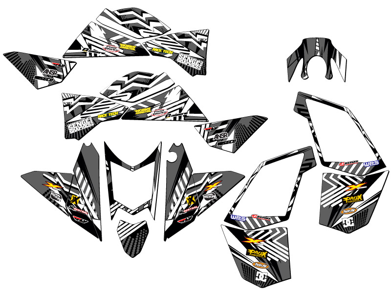 Kit de gráficos All Years XC/SX 450 MAYHEM Black Senge compatible con KTM - Imagen 2 de 7