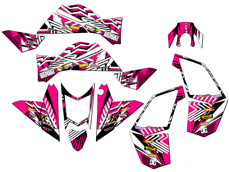 Kit de Gráficos All Years XC/SX 450 MAYHEM Pink Senge Compatible con KTM - Imagen 2 de 7