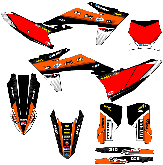 2023-2024 SX RICOCHET Orange Senge Graphics Kit Compatible with KTM - Picture 5 of 10