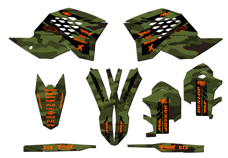 2007-2010 SXF APACHE Green Senge Graphics Kit Compatible with KTM - Picture 2 of 10