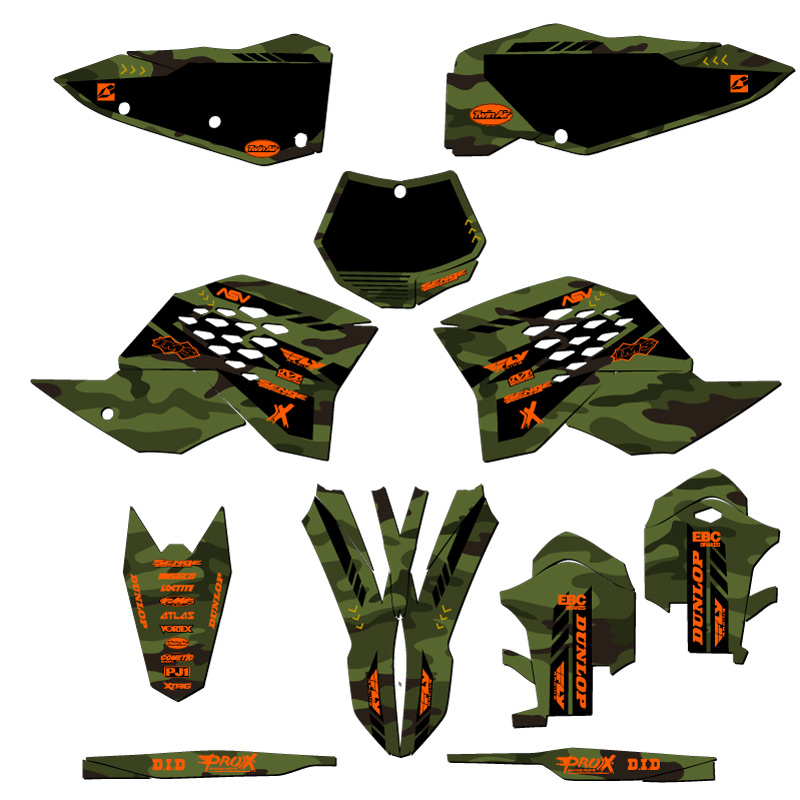 2007-2010 SXF APACHE Green Senge Graphics Kit Compatible with KTM - Picture 5 of 10