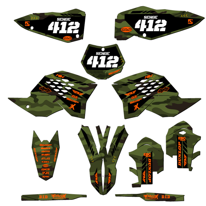 2007-2010 SXF APACHE Green Senge Graphics Kit Compatible with KTM - Picture 8 of 10