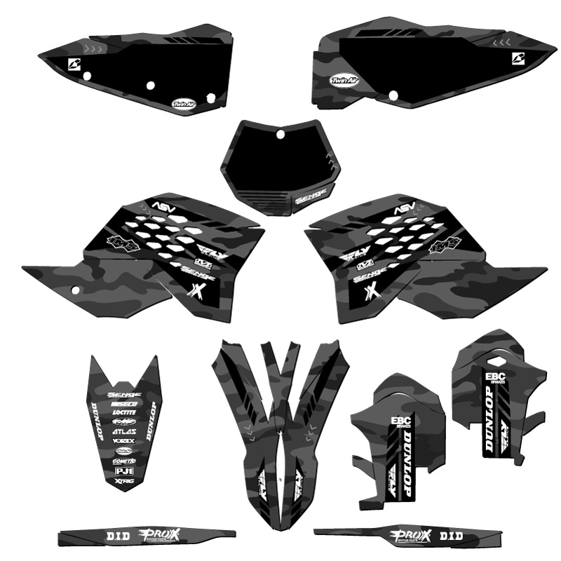 2007-2010 SXF APACHE Grey Senge Graphics Kit Compatible with KTM - Picture 5 of 10