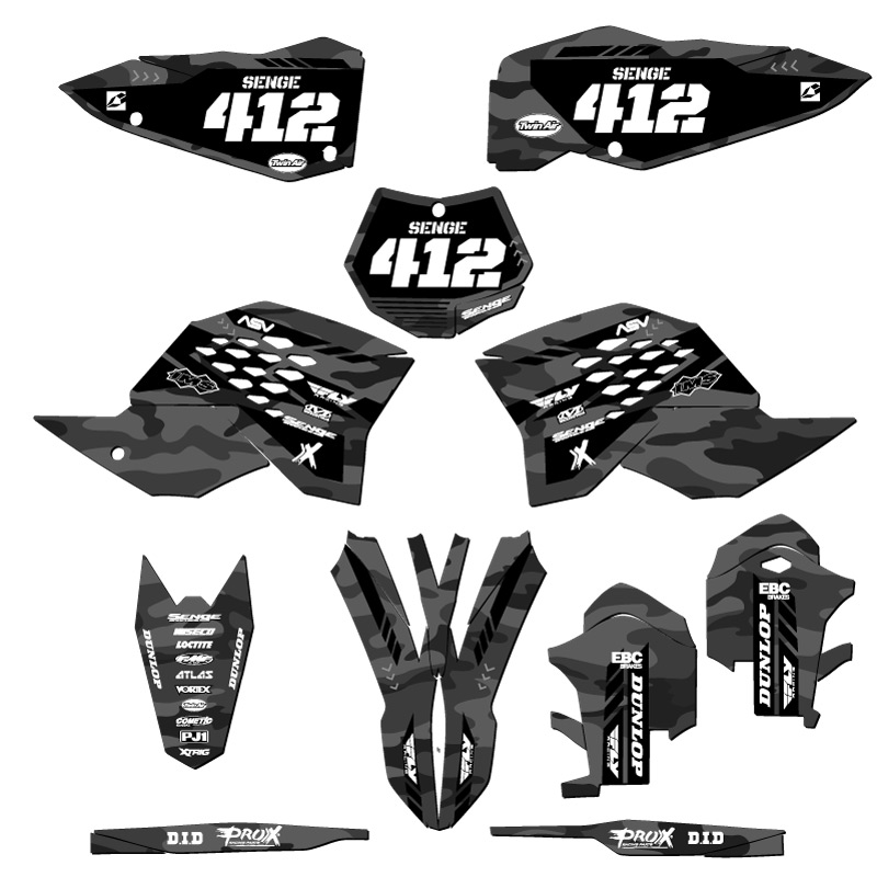 2007-2010 SXF APACHE Grey Senge Graphics Kit Compatible with KTM - Picture 8 of 10