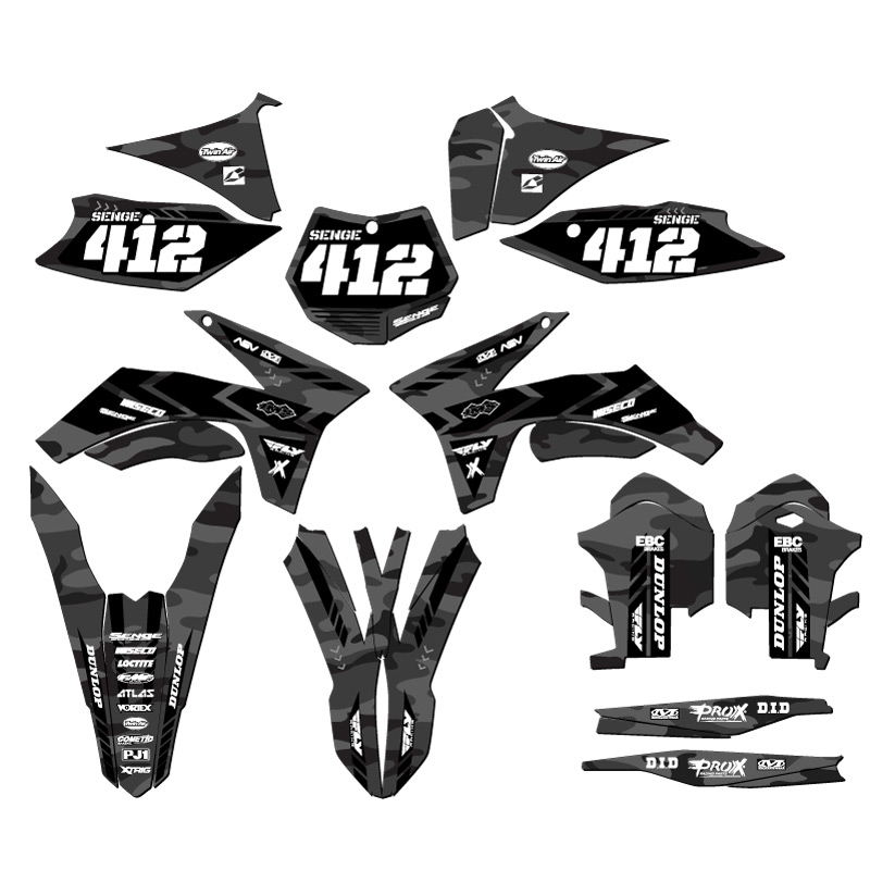 2011-2012 SXF APACHE Grey Senge Graphics Kit Compatible with KTM - Picture 8 of 10