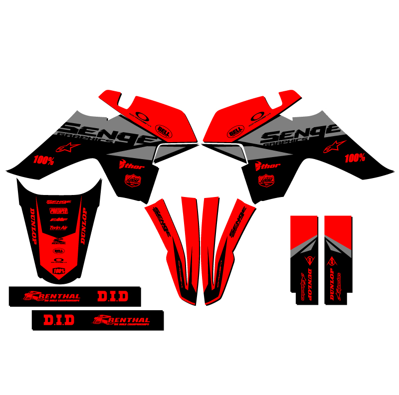 SR 125 SR 125 BINARY Red Senge Graphics Kit Compatible with SSR - Imagen 2 de 10