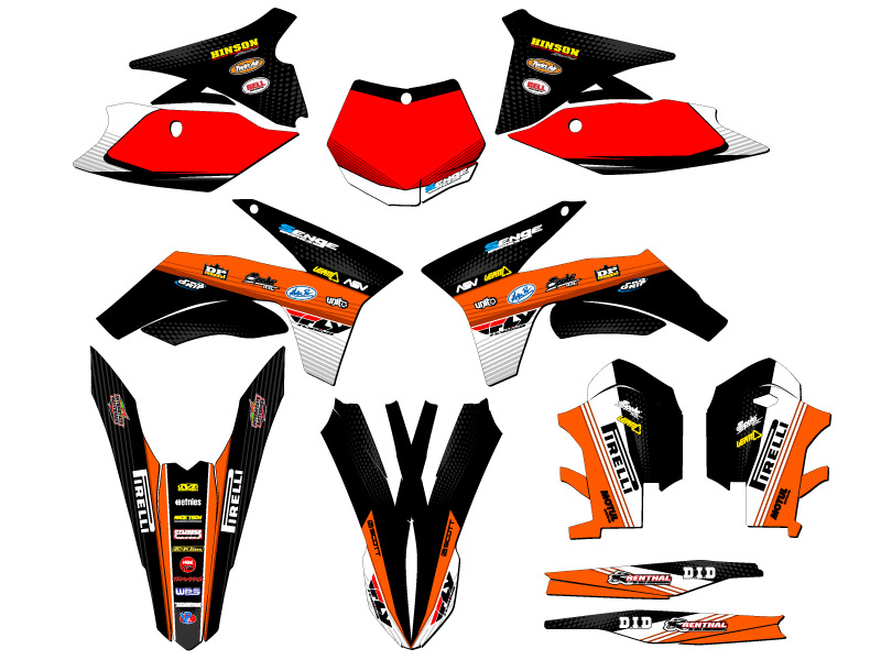 Kit de gráficos XC RICOCHET Orange Senge 2011-2012 compatible con KTM - Imagen 5 de 10