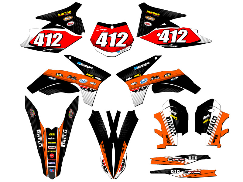 Kit de gráficos XC RICOCHET Orange Senge 2011-2012 compatible con KTM - Imagen 8 de 10