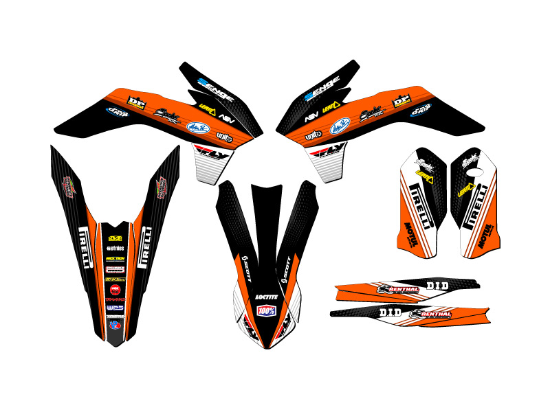 2015-2016 XC RICOCHET Orange Senge Graphics Kit Compatible with KTM - Picture 2 of 10