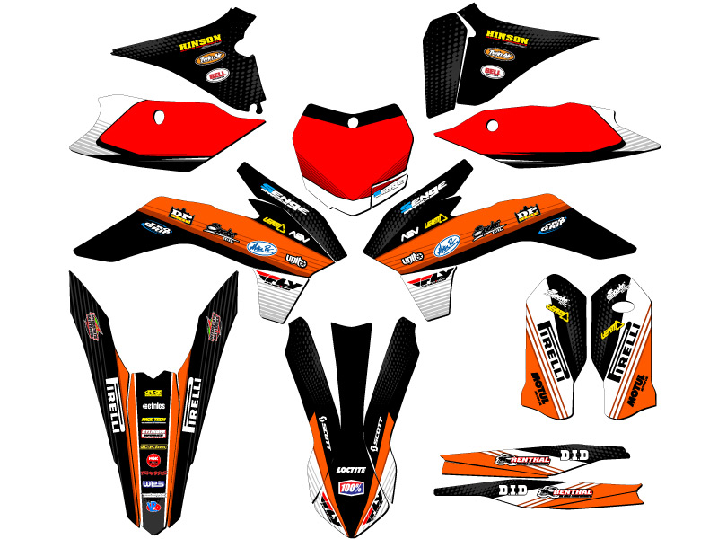 2015-2016 XC RICOCHET Orange Senge Graphics Kit Compatible with KTM - Picture 5 of 10