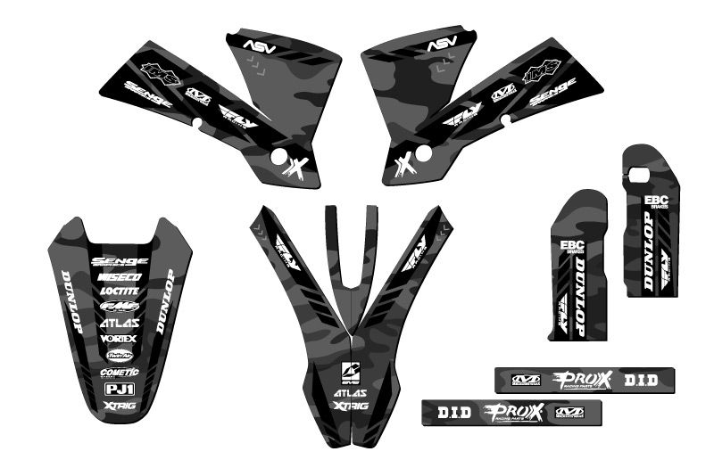 2001 NEW STYLE SX APACHE Grey Senge Graphics Kit Compatible with KTM - Bild 2 von 10