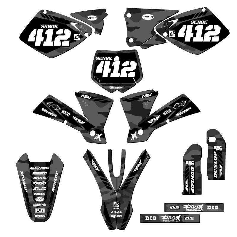 2001 NEW STYLE SX APACHE Grey Senge Graphics Kit Compatible with KTM - Bild 8 von 10