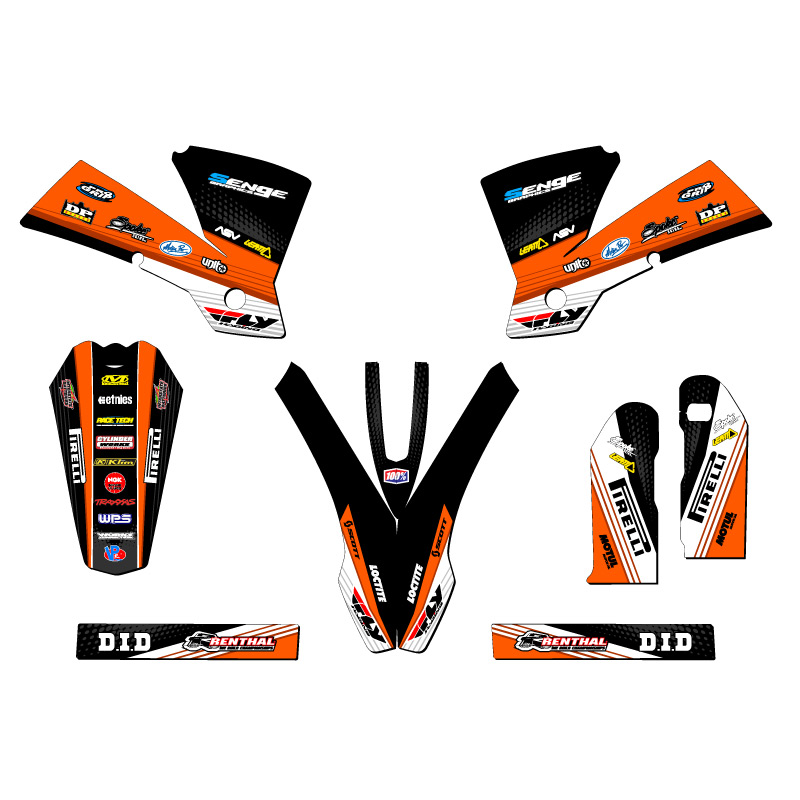 2004 EXC RICOCHET Orange Senge Graphics Kit Compatible with KTM - Foto 2 di 10
