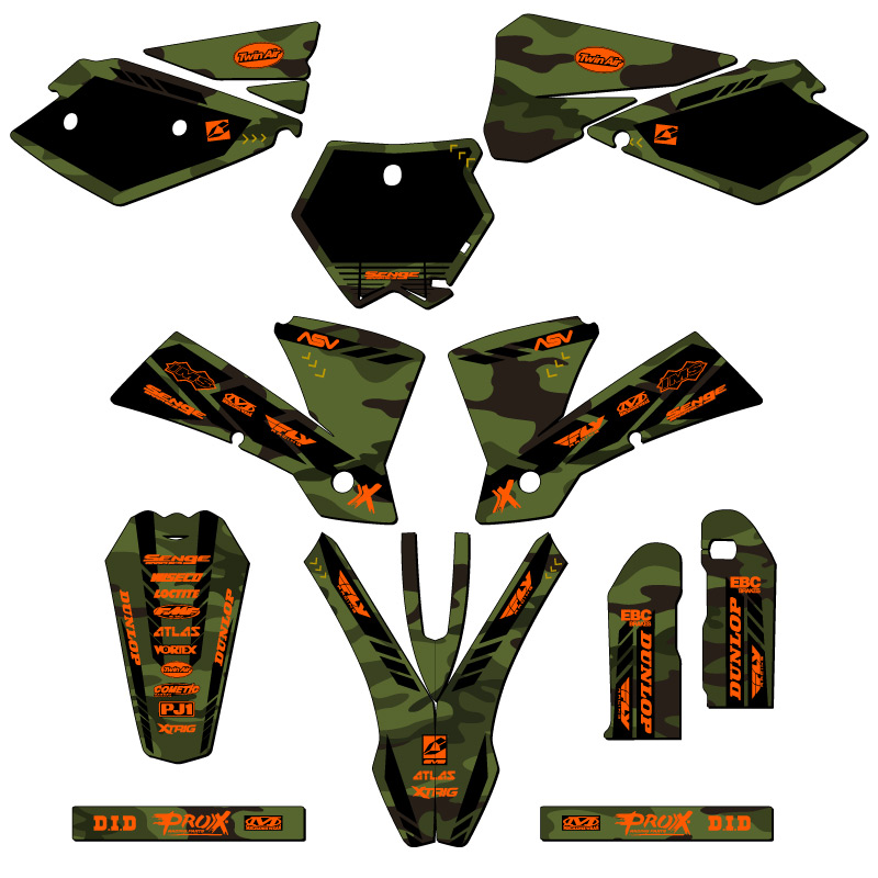 2003-2004 SX APACHE Green Senge Graphics Kit Compatible with KTM - Picture 5 of 10