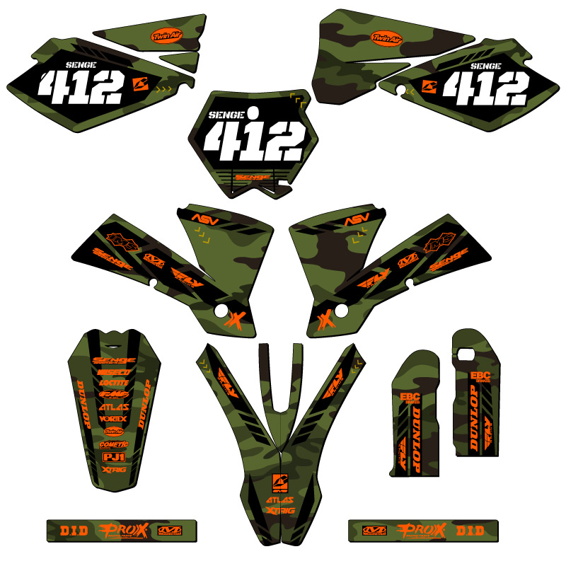 2003-2004 SX APACHE Green Senge Graphics Kit Compatible with KTM - Picture 8 of 10