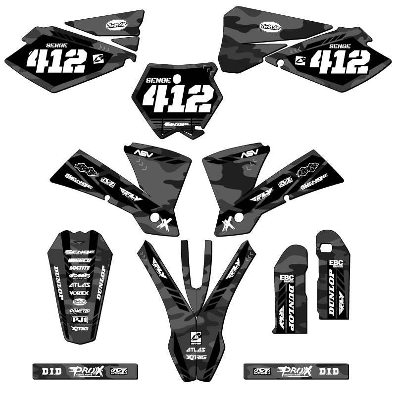 2003-2004 SX APACHE Grey Senge Graphics Kit Compatible with KTM - Picture 8 of 10