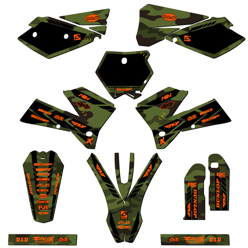 2005-2006 SX APACHE Green Senge Graphics Kit Compatible with KTM - Picture 5 of 10