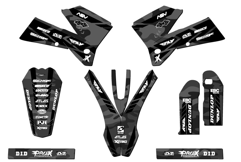 2005-2006 SX APACHE Grey Senge Graphics Kit Compatible with KTM - Picture 2 of 10