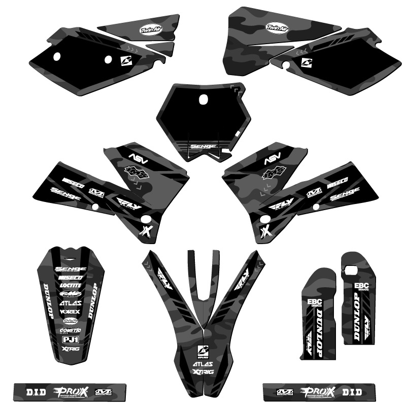2005-2006 SX APACHE Grey Senge Graphics Kit Compatible with KTM - Picture 5 of 10