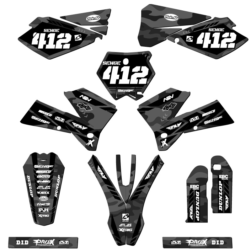 2005-2006 SX APACHE Grey Senge Graphics Kit Compatible with KTM - Picture 8 of 10