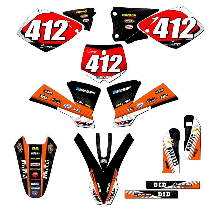 2003 MXC RICOCHET Orange Senge Graphics Kit Compatible with KTM - Picture 8 of 10
