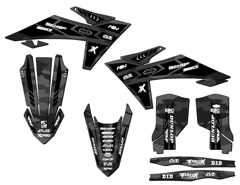 2023-2024 SX APACHE Grey Senge Graphics Kit Compatible with KTM - Picture 2 of 10