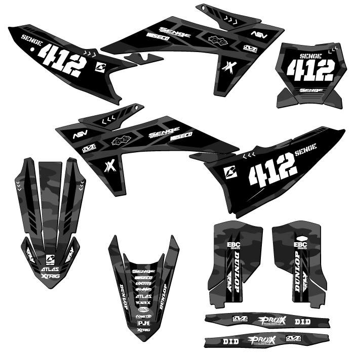 2023-2024 SX APACHE Grey Senge Graphics Kit Compatible with KTM - Picture 8 of 10