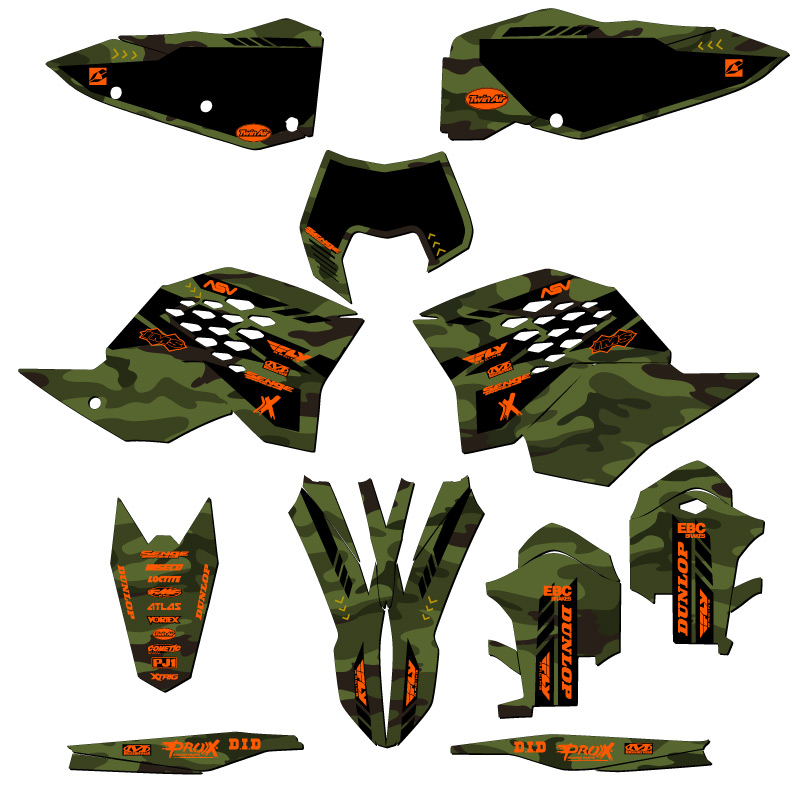 2008-2010 XCF APACHE Green Senge Graphics Kit Compatible with KTM - Picture 5 of 10