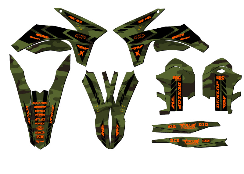 2011-2012 XCF APACHE Green Senge Graphics Kit Compatible with KTM - Foto 2 di 10