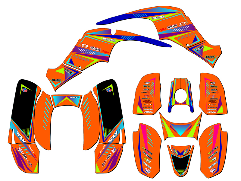 Kit de Gráficos Senge SURGE Orange Senge todos los Años 50/90 compatible con DRR - Imagen 2 de 7