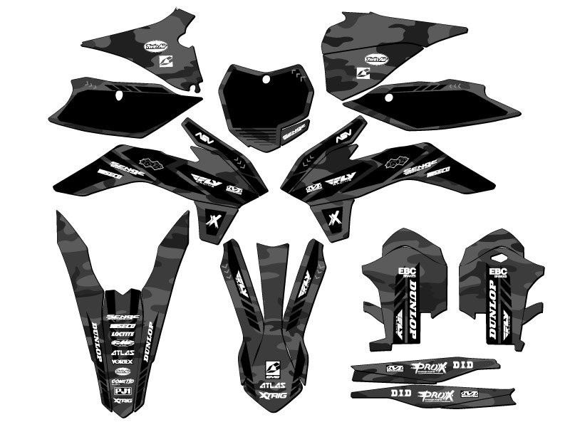 2013-2014 XCF APACHE Grey Senge Graphics Kit Compatible with KTM - Picture 5 of 10