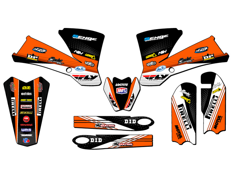 2003-2005 SX 85 RICOCHET Orange Senge Graphics Kit Compatible with KTM - Picture 2 of 10
