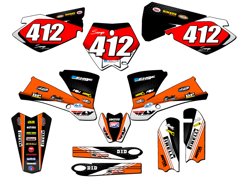 2003-2005 SX 85 RICOCHET Orange Senge Graphics Kit Compatible with KTM - Picture 8 of 10