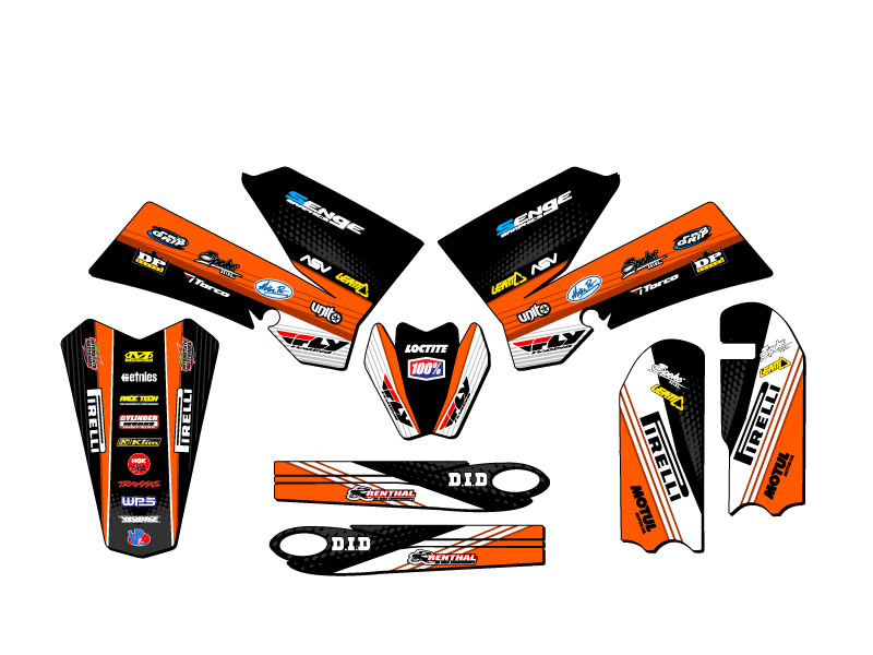 Kit de gráficos SX 85 RICOCHET Orange Senge 2006-2012 compatible con KTM - Imagen 2 de 10