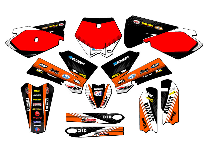 Kit de gráficos SX 85 RICOCHET Orange Senge 2006-2012 compatible con KTM - Imagen 5 de 10