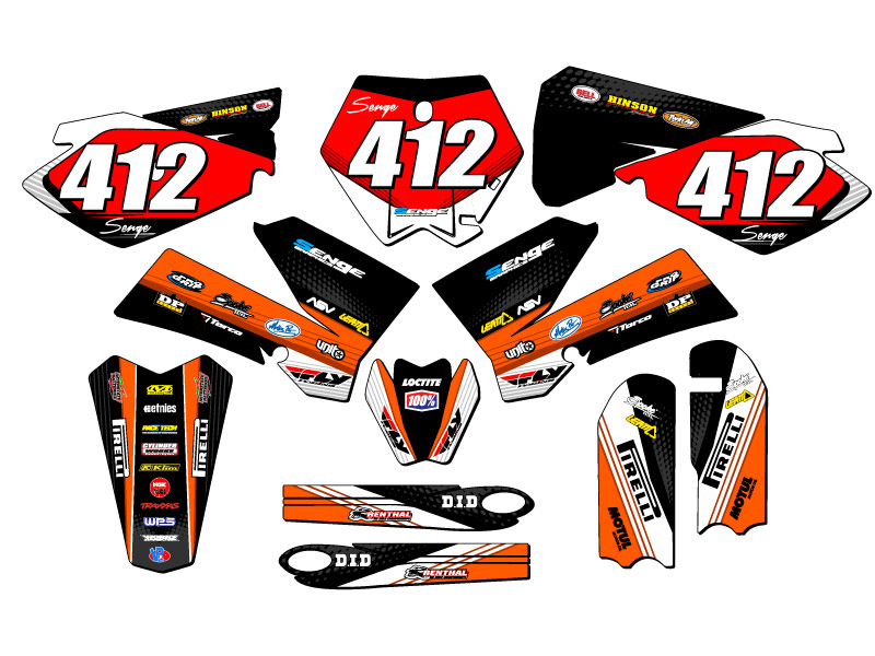 Kit de gráficos SX 85 RICOCHET Orange Senge 2006-2012 compatible con KTM - Imagen 8 de 10