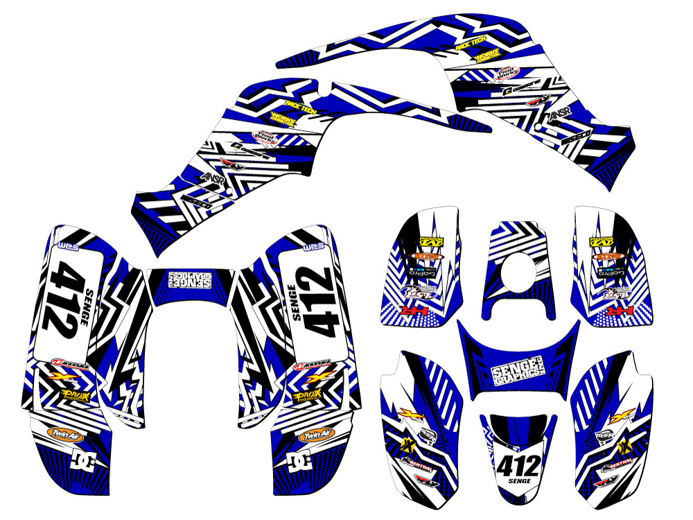All Years 50/90 MAYHEM Blue Senge Graphics Kit Compatible with DRR - Picture 5 of 7