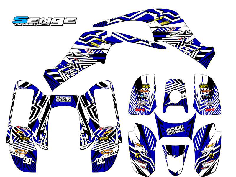 All Years 50/90 MAYHEM Blue Senge Graphics Kit Compatible with DRR - Picture 2 of 7