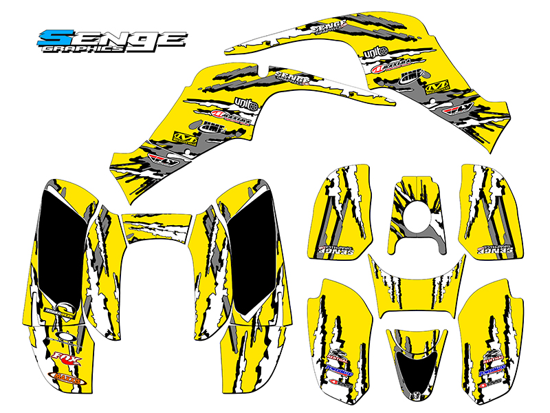 All Years 50/90 SHREDDER Yellow Senge Graphics Kit Compatible with DRR - Picture 2 of 7