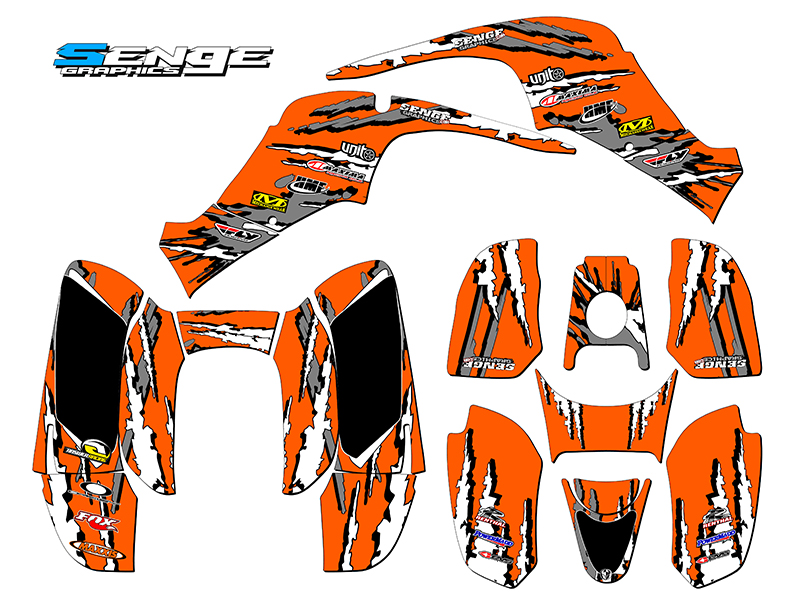 All Years 50/90 SHREDDER Orange Senge Graphics Kit Compatible with DRR - Picture 2 of 7