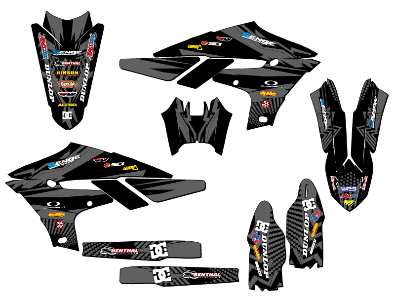 2019-2022 fits CYCRA POWERFLOW YZ 450 FX MAYHEM Black Senge Graphics Kit - Picture 2 of 10