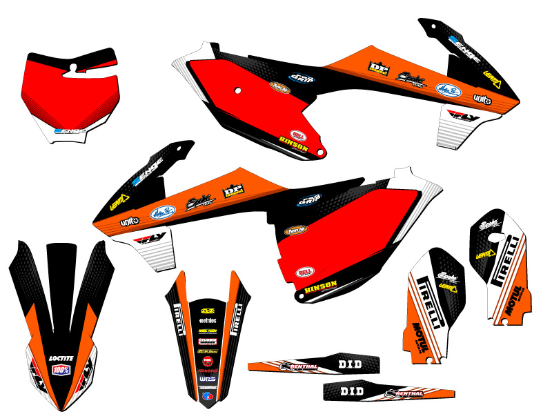 2018-2023 SX 85 RICOCHET Orange Senge Graphics Kit Compatible with KTM - Picture 5 of 10