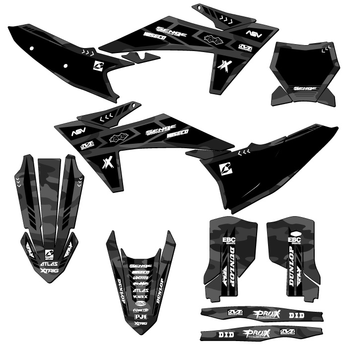 Kit de gráficos Senge gris XCF APACHE 2023-2024 compatible con KTM - Imagen 5 de 10