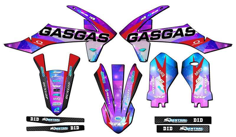 2021-2023 MC-E 5 SPACE KADET Galaxy Senge Graphics Kit Compatible with GASGAS - Picture 2 of 10