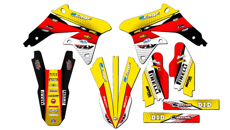 2008-2017 RMZ 450 RICOCHET Yellow Senge Graphics Kit Compatible with Suzuki - Picture 2 of 10