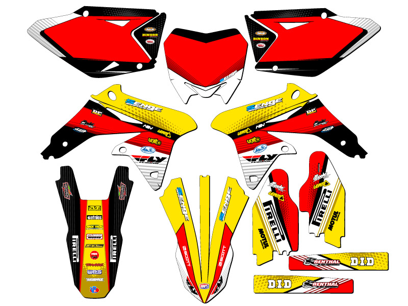 2008-2017 RMZ 450 RICOCHET Yellow Senge Graphics Kit Compatible with Suzuki - Picture 5 of 10