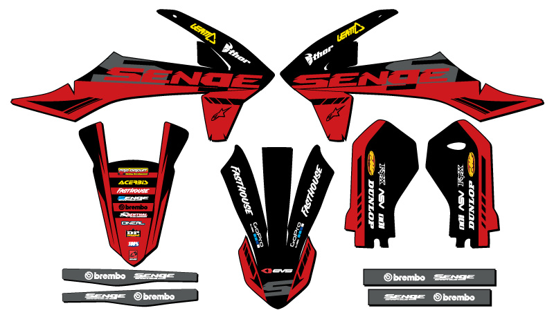 2021-2024 MC-E 5 RAVEN Black Senge Graphics Kit Compatible with GASGAS - Picture 2 of 10