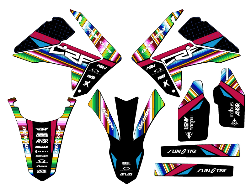 2012-2020 CRF 250 L SERAPE Black Senge Graphics Kit Compatible with Honda - Picture 2 of 10
