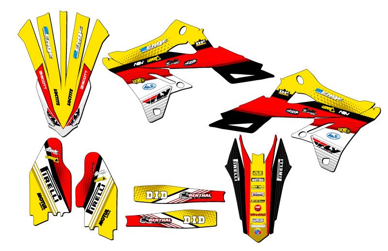2018-2023 RMZ 450 RICOCHET Yellow Senge Graphics Kit Compatible with Suzuki - Picture 2 of 10